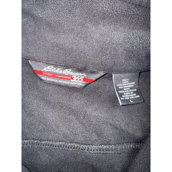 Eddie Bauer 365 Men's Size Large Black Full Zip Fleece Lined Outdoor Jacket NICE - Picture 3 of 16